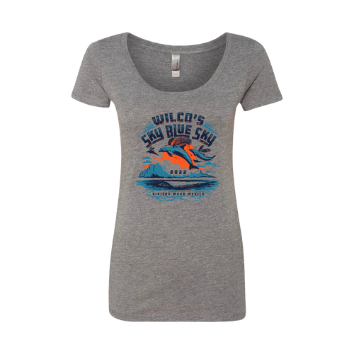 Sky Blue Sky 2022 Dolphin Women's Cut T-Shirt