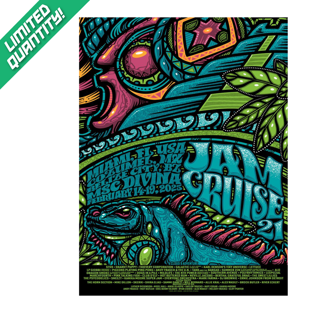 Jam Cruise 21 Jeff Wood Altun Ha Poster