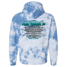 Jam Cruise 21 Jeff Wood Unisex Lineup Tie Dye Hoodie