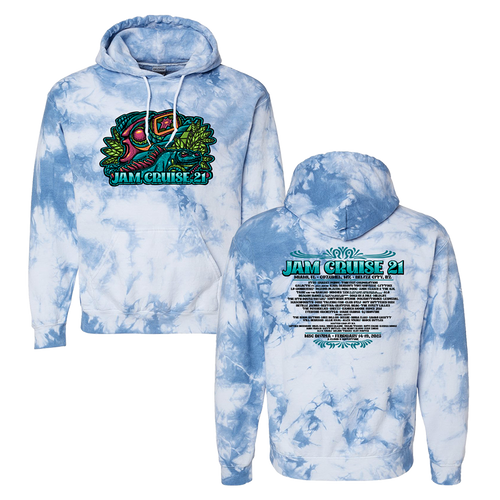 Jam Cruise 21 Jeff Wood Unisex Lineup Tie Dye Hoodie