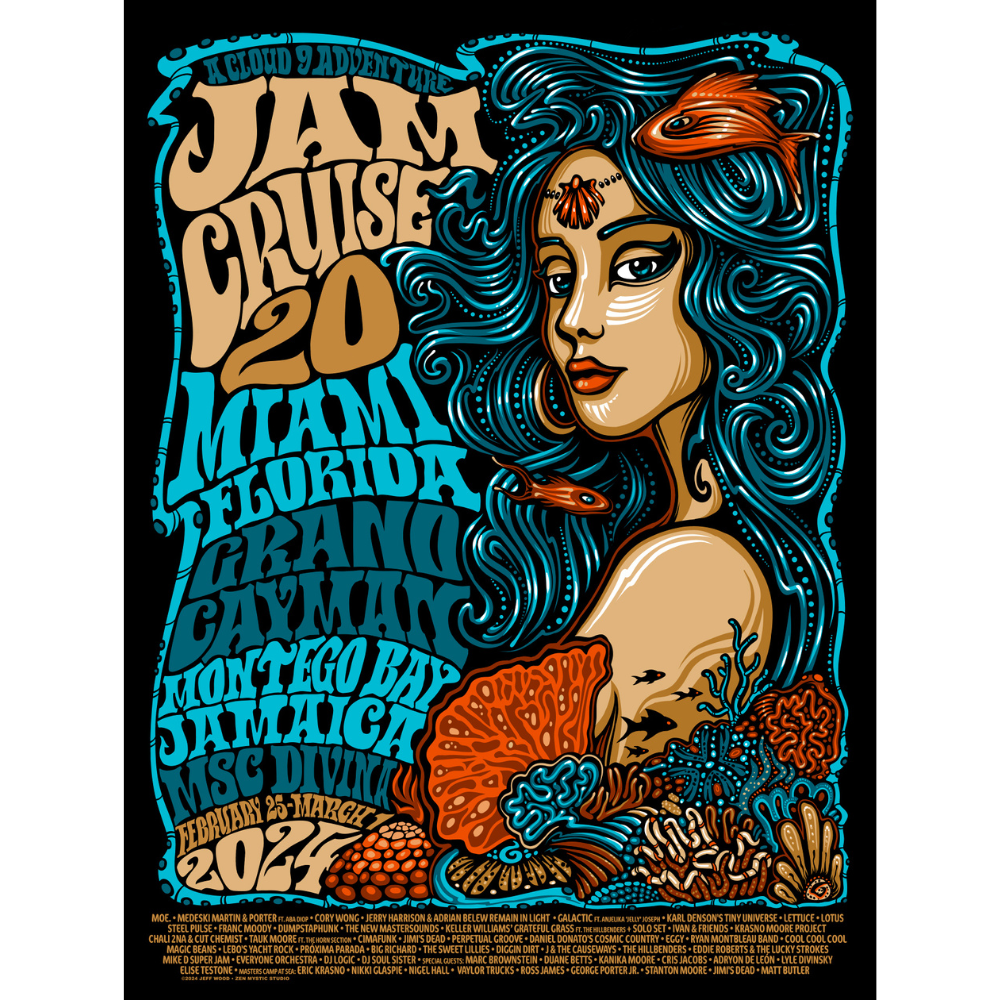 Jam Cruise 20 x Grassroots Flatbrim Snapback – Cloud 9 Adventures Store