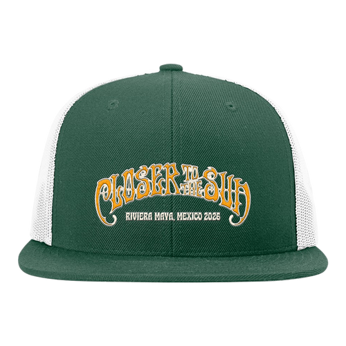 Closer to the Sun 2026 Logo Flatbrim Trucker