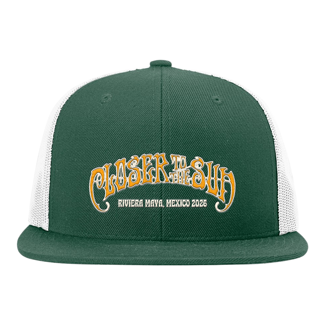 Closer to the Sun 2026 Logo Flatbrim Trucker