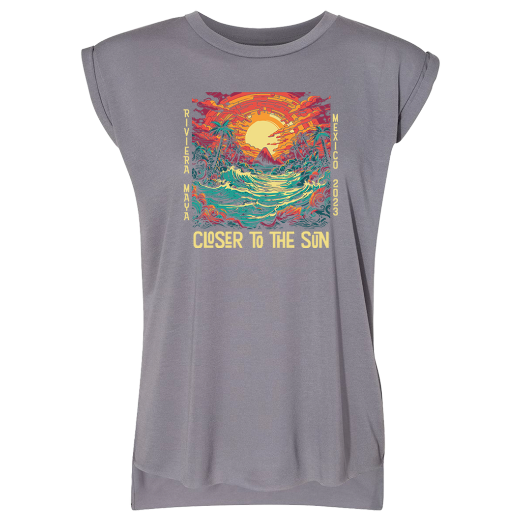 Closer to the Sun 2023 Oasis Women's Rolled Cuff T-shirt
