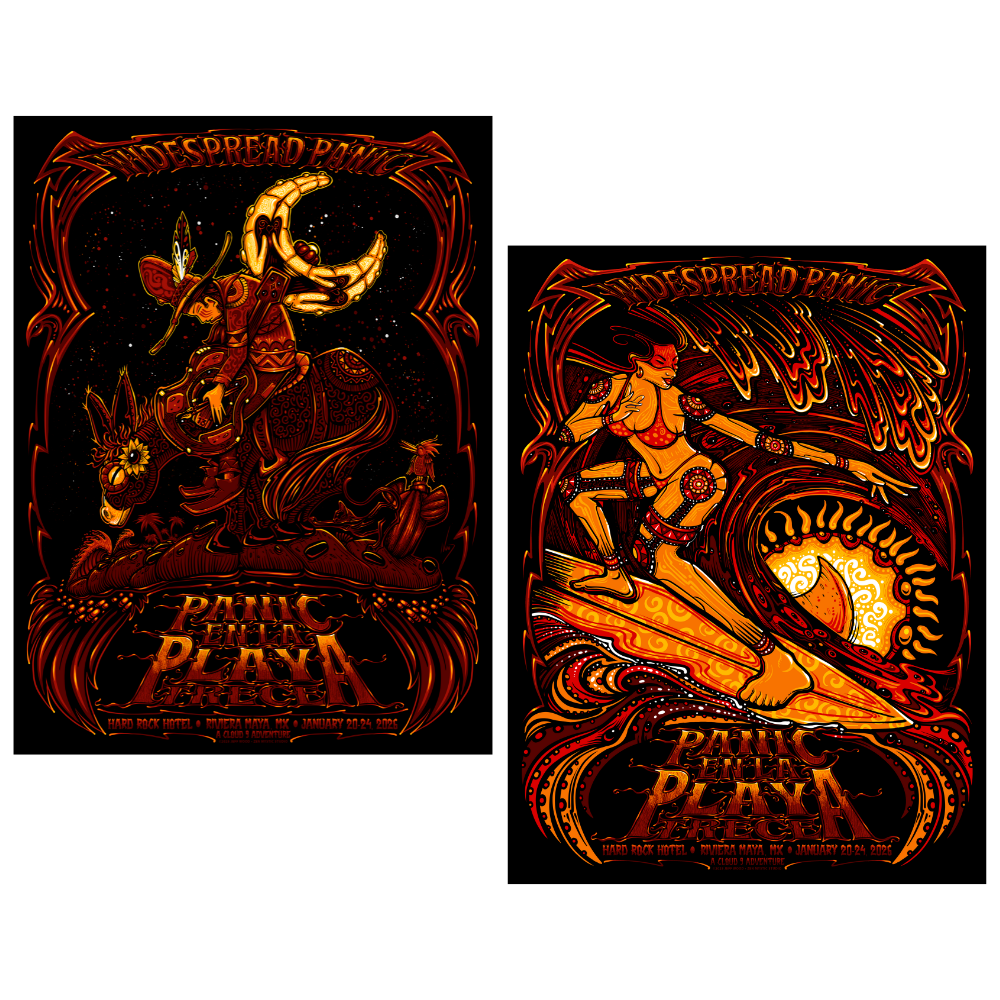 Panic en la Playa Trece Jeff Wood Poster Set