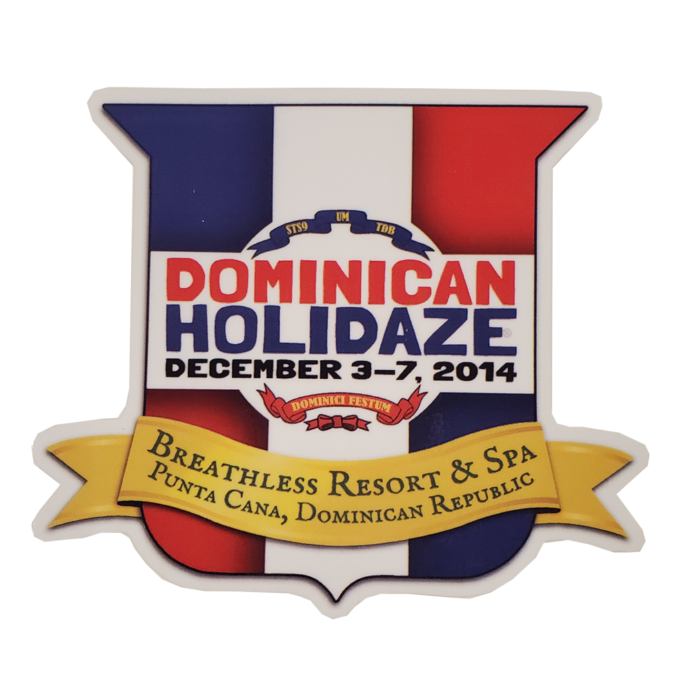 Dominican Holidaze 2014 Crest Sticker (Includes Shipping)
