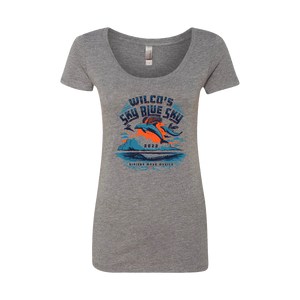 Sky Blue Sky 2022 Dolphin Women's Cut T-Shirt