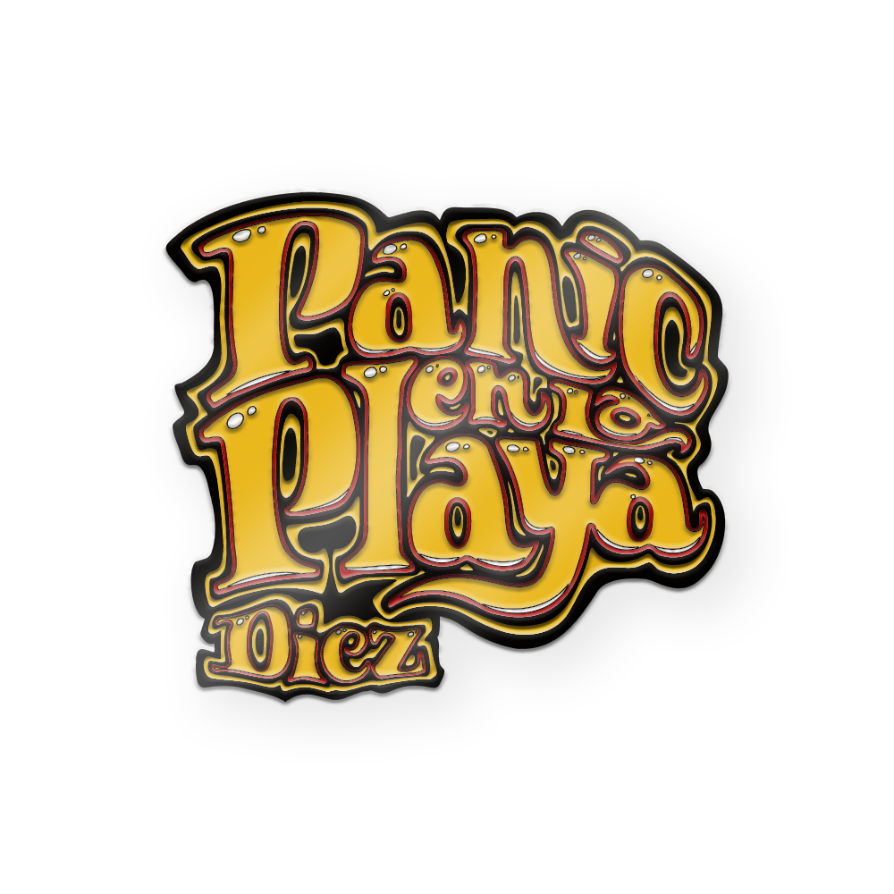 Panic en la Playa Diez Logo Pin