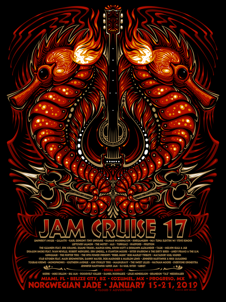 Jam Cruise 17 Seahorse Poster