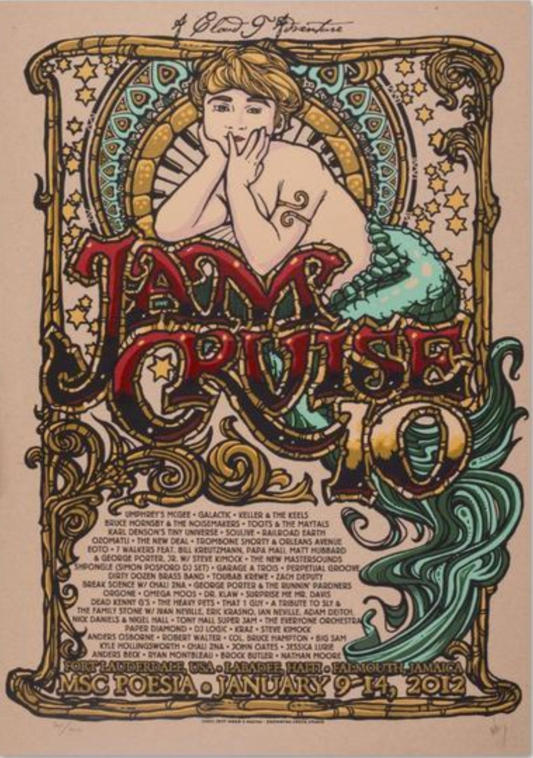 Jam Cruise 10 Mermaid Poster (2012)